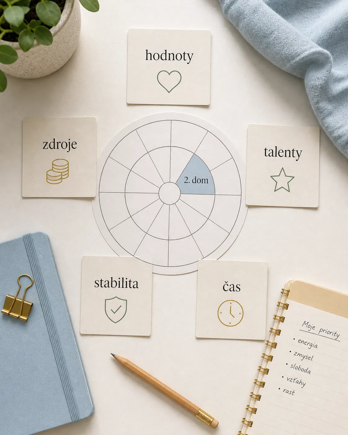personal values reflection with a natal chart