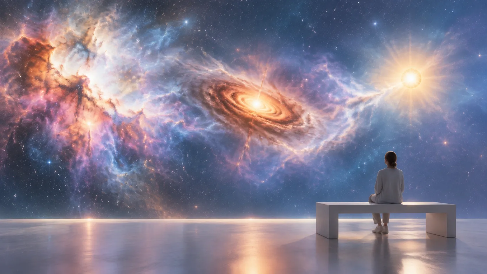 human reflection inspired by a stellar nursery