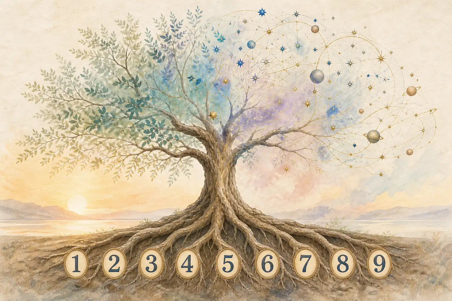 čísla dátumu narodenia prepojené s astrologickými symbolmi