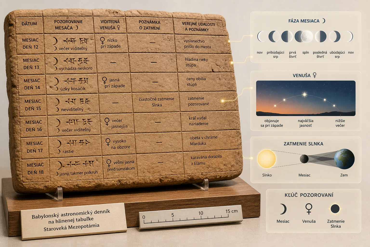 Babylonian astronomical diary on a clay tablet