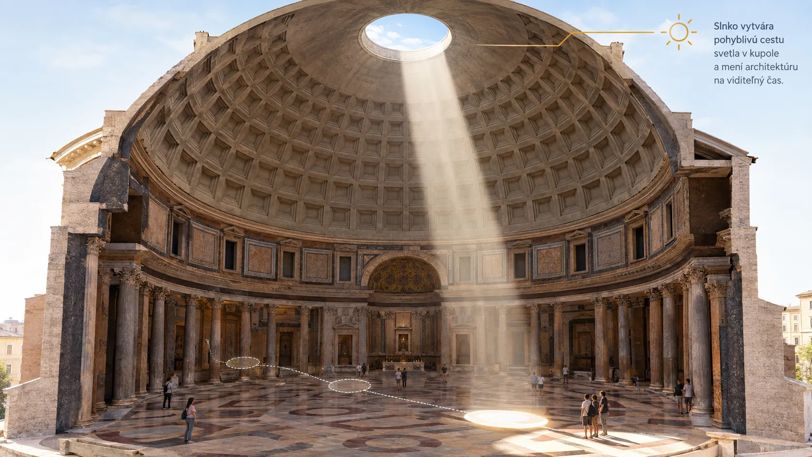sunlight through a Roman dome