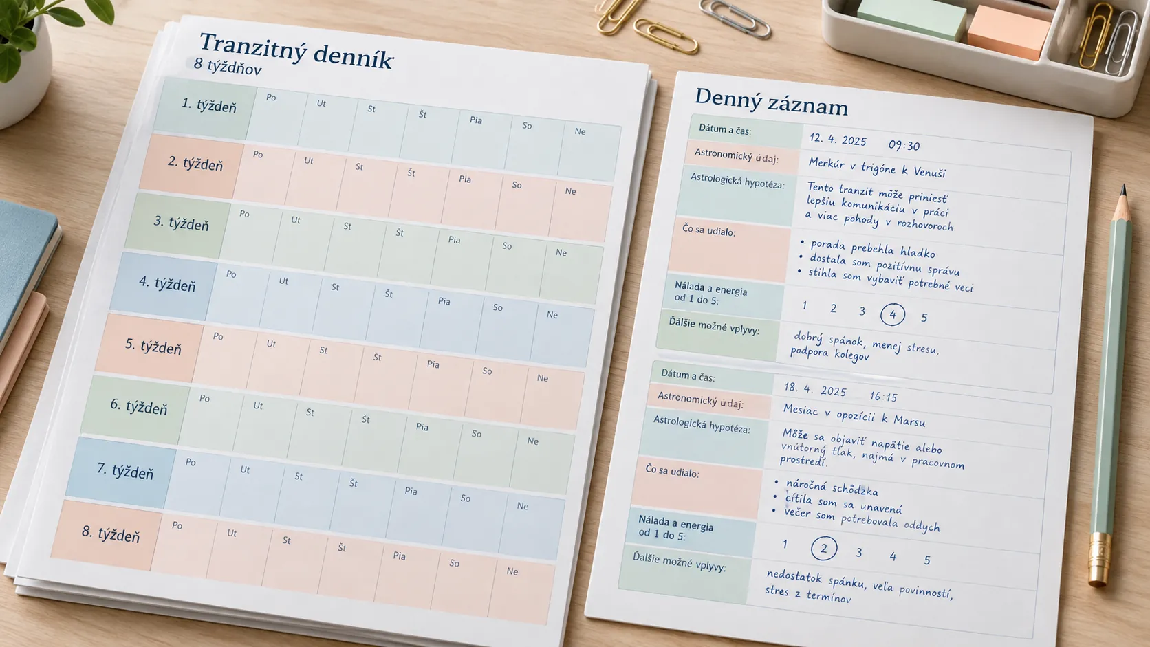 monthly transit journal template on a calendar