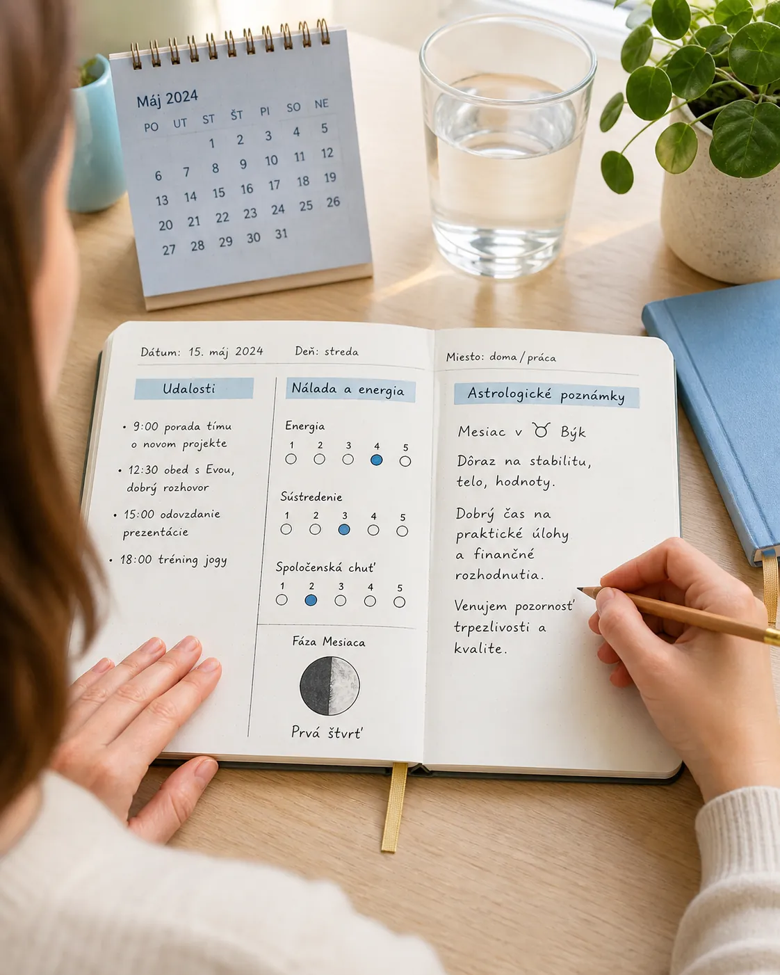 modern personal astrology journal with lunar tracking