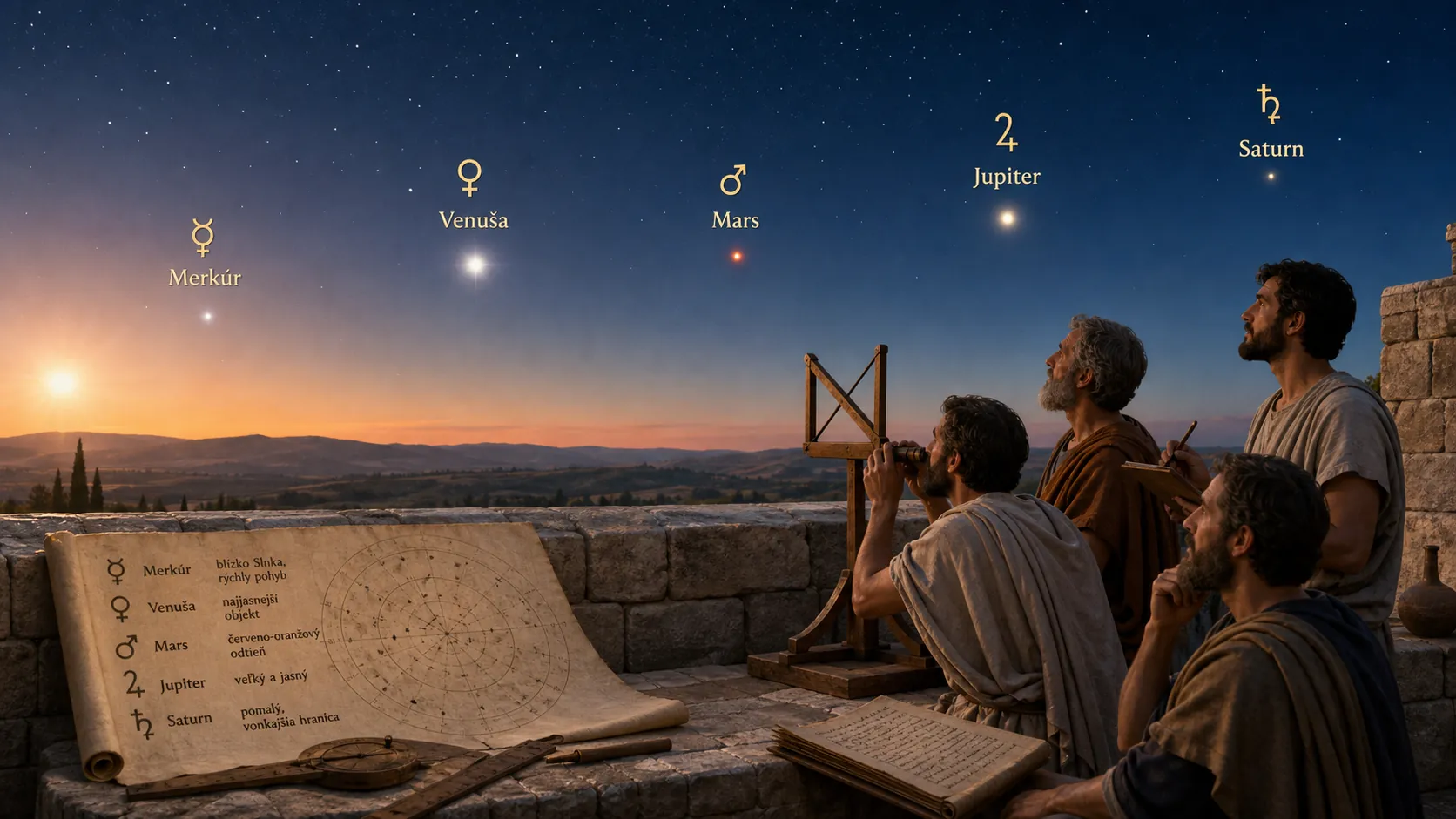 ancient skywatchers naming visible planets