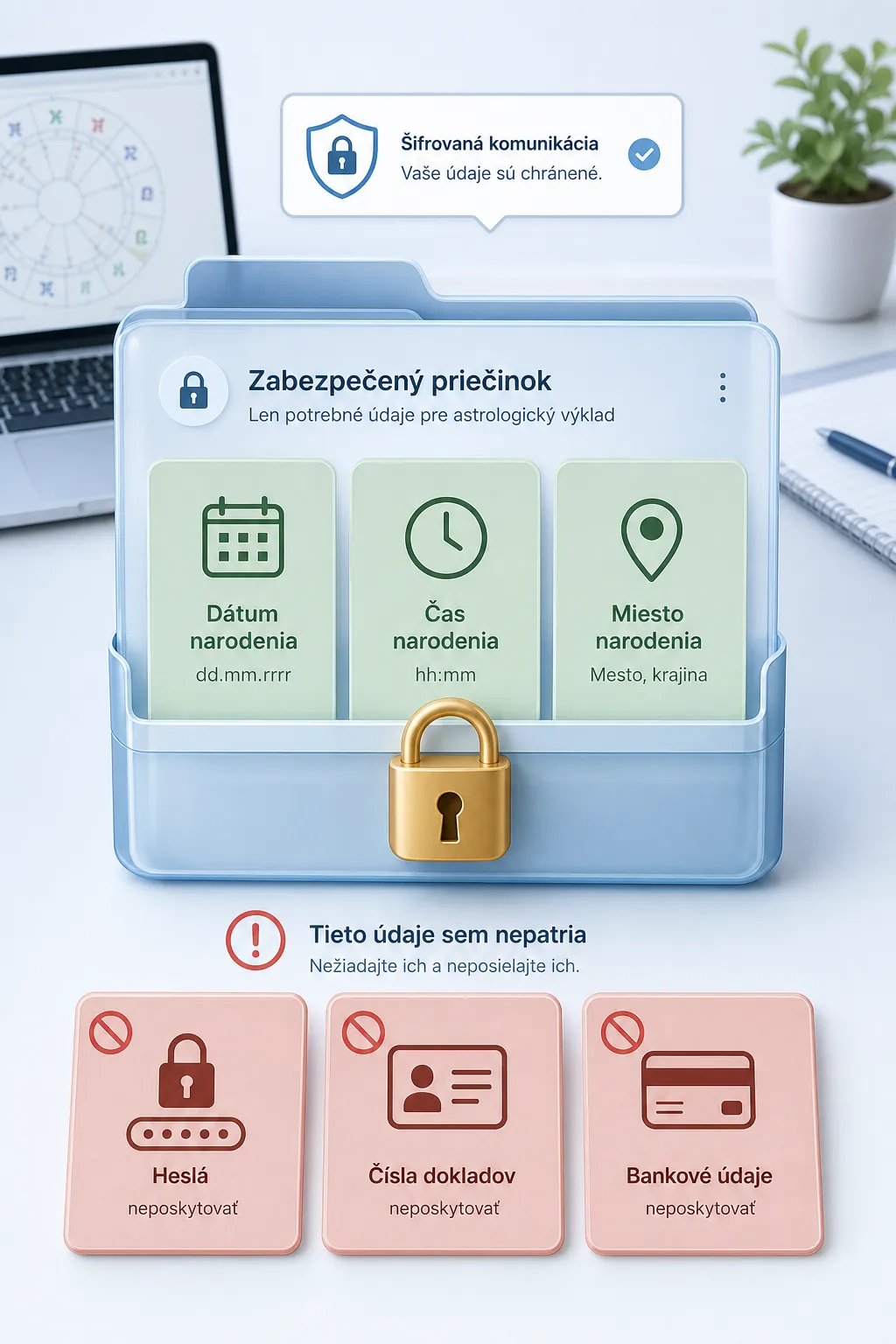 secure handling of personal data in an astrology consultation
