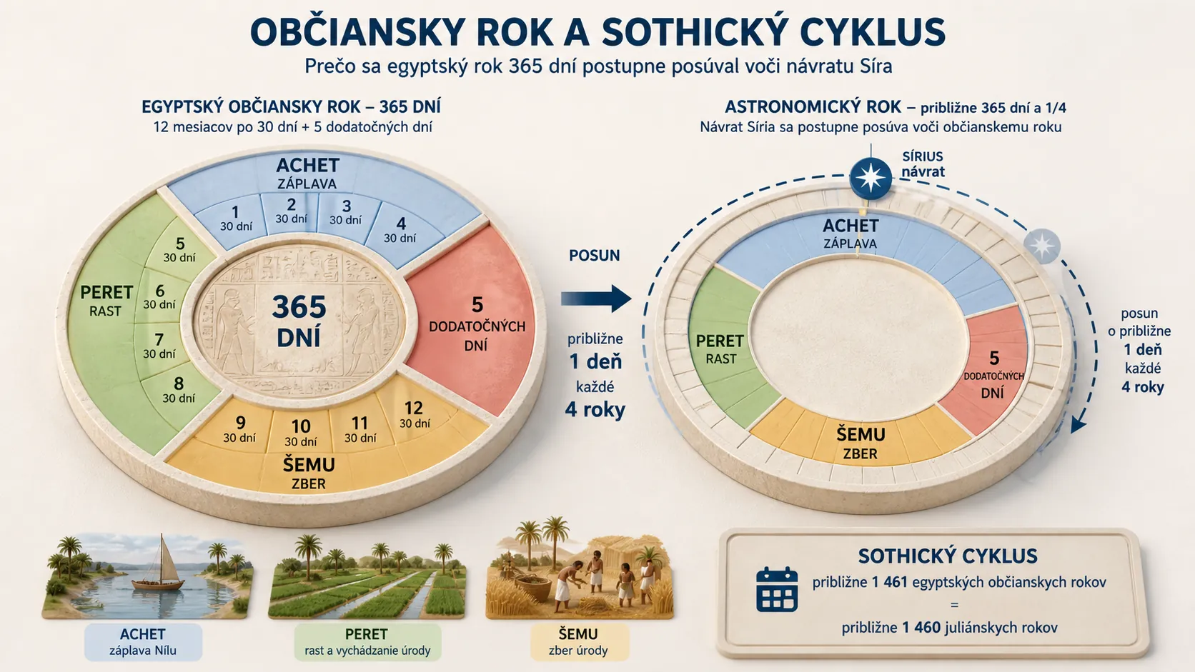 comparison of the Egyptian civil year and the Sothic cycle