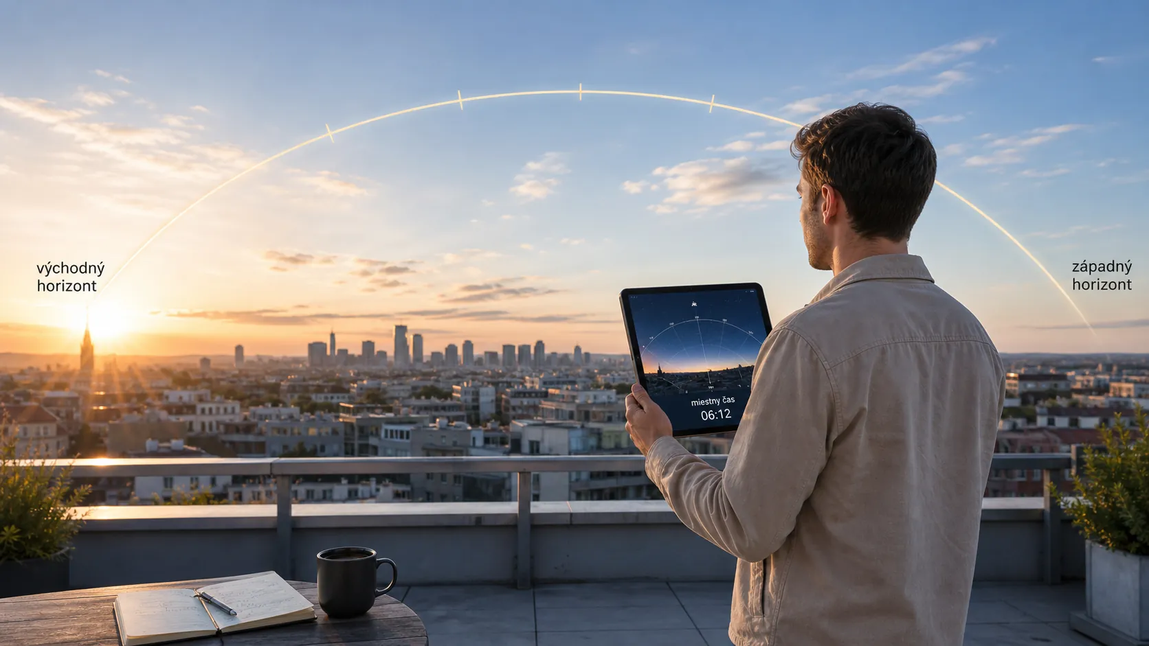 person observing a bright zodiac chart from Earth