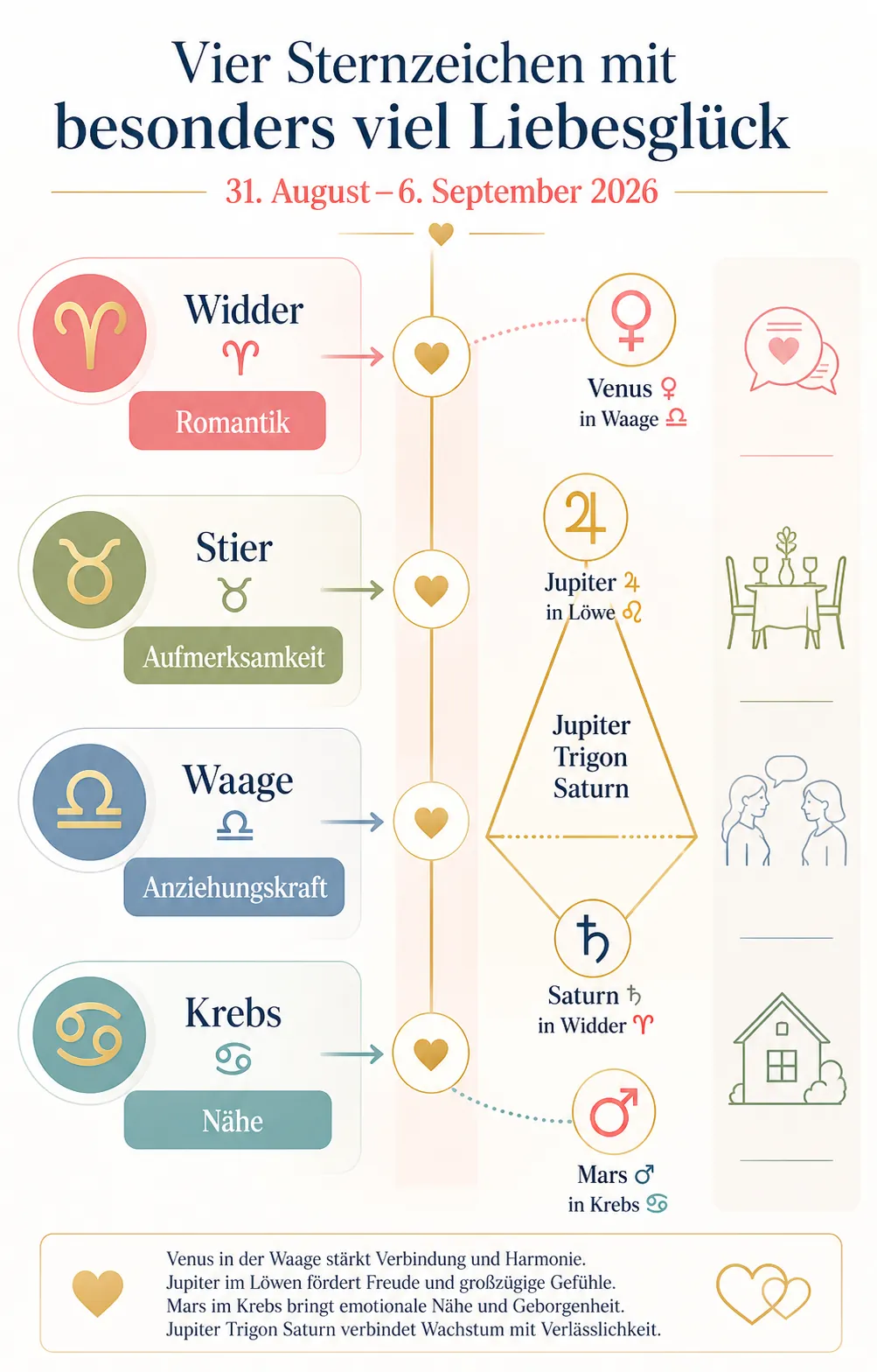 love horoscope for four zodiac signs