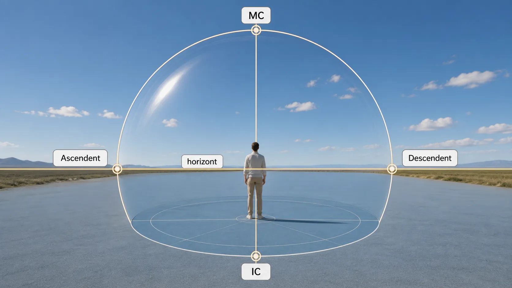 local horizon and natal chart orientation