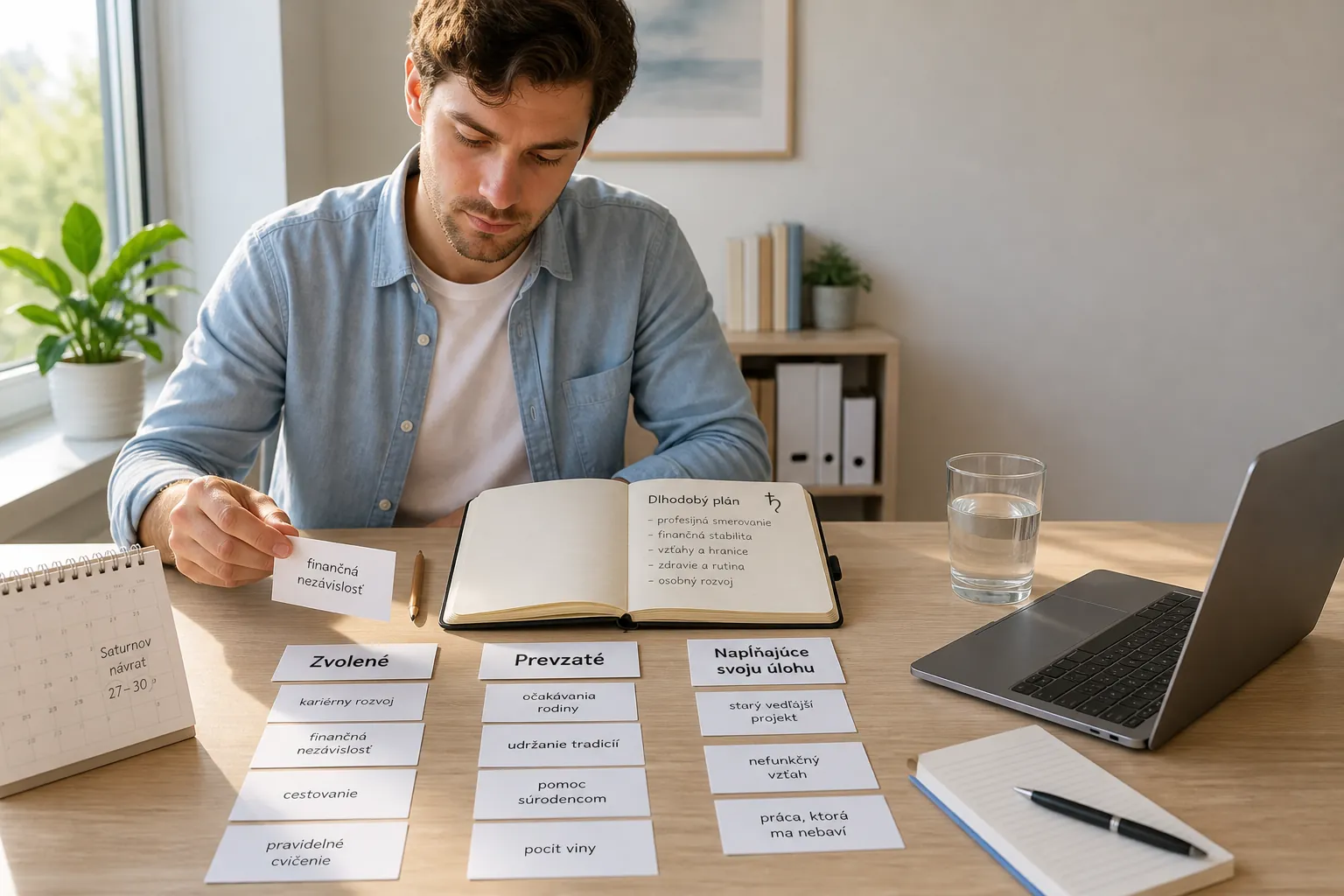 young adult reviewing commitments during a Saturn return