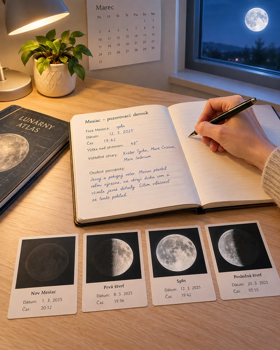 monthly moon observation journal
