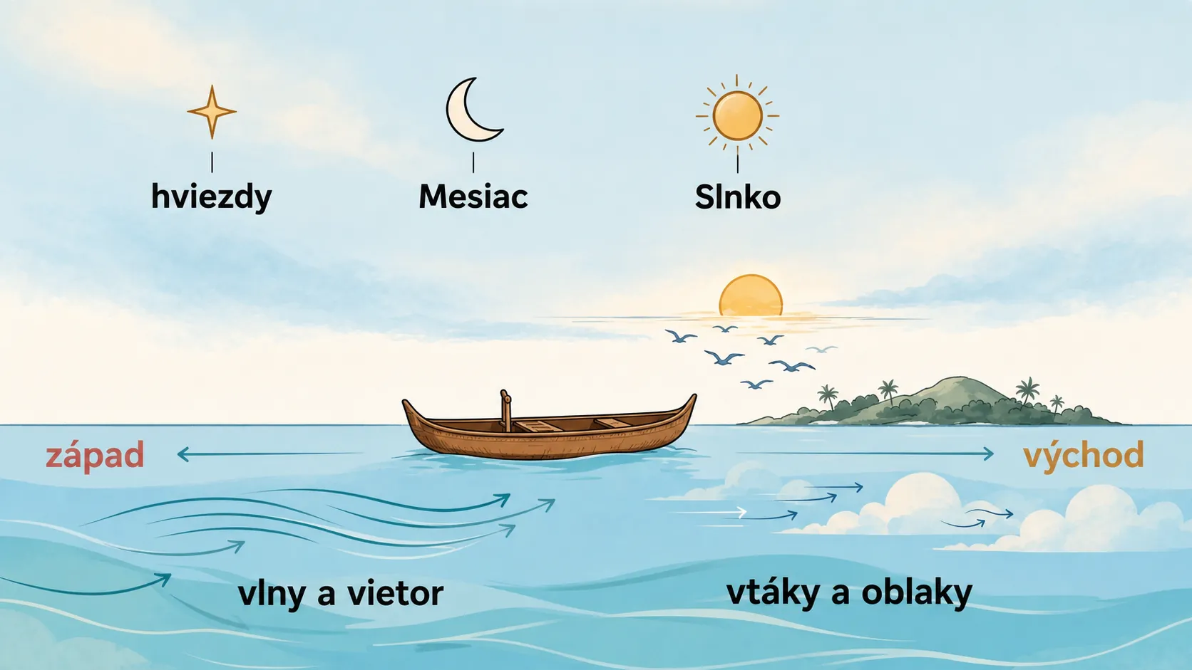modern educational star compass infographic with sunrise and sunset directions