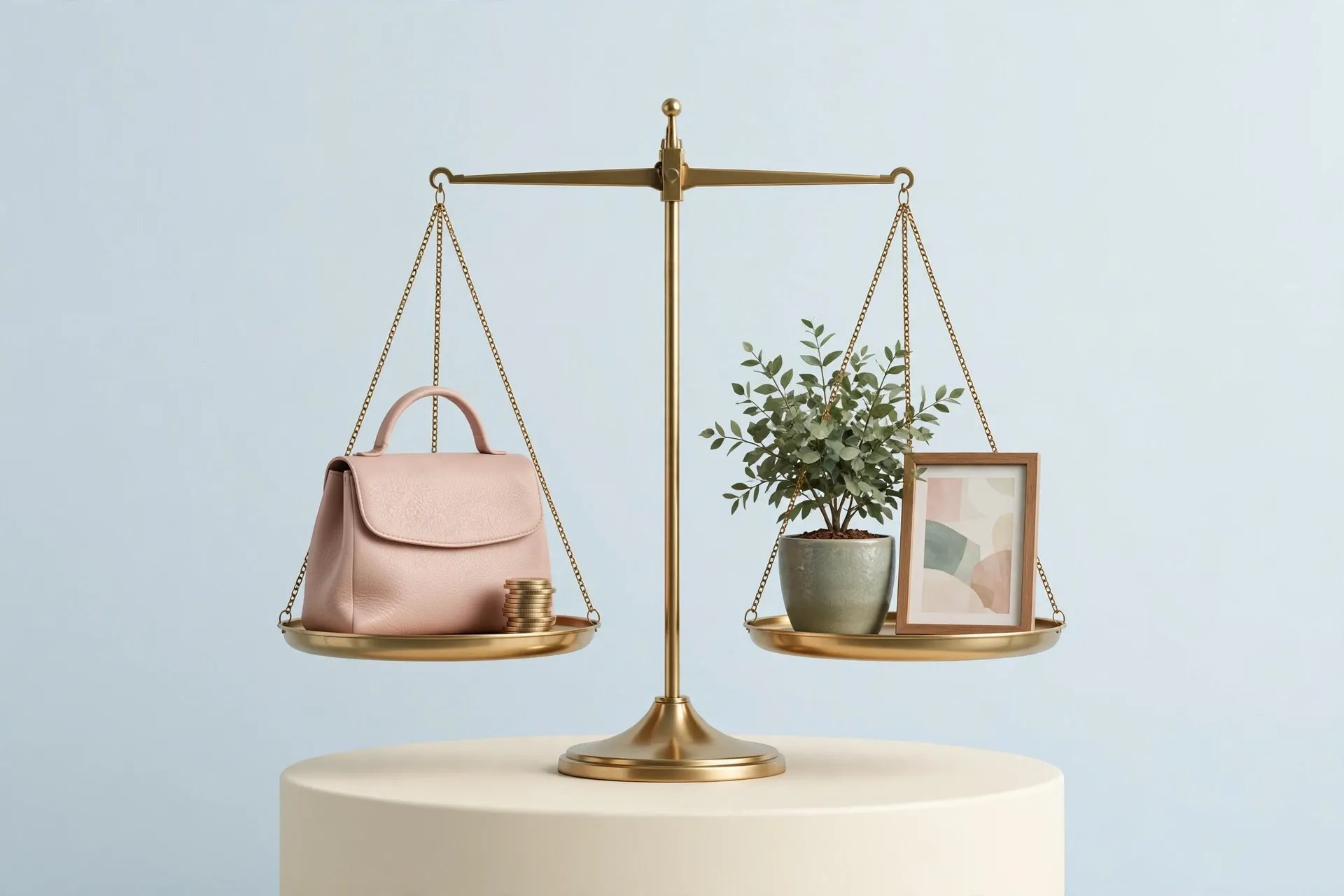 refined 3d scene balancing beauty comfort and personal values
