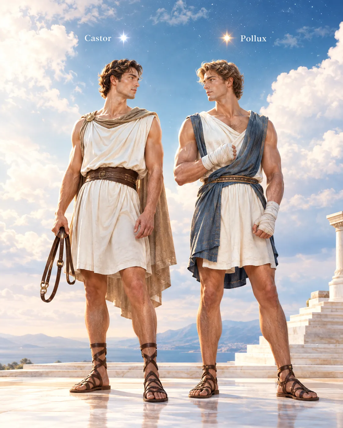 Castor and Pollux as celestial twins
