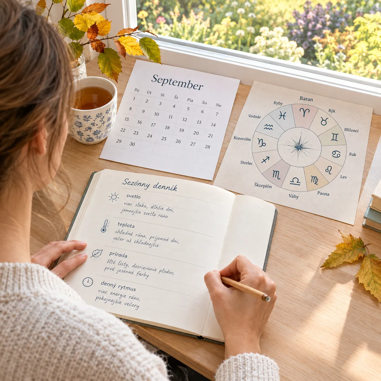 seasonal journal and zodiac calendar observation