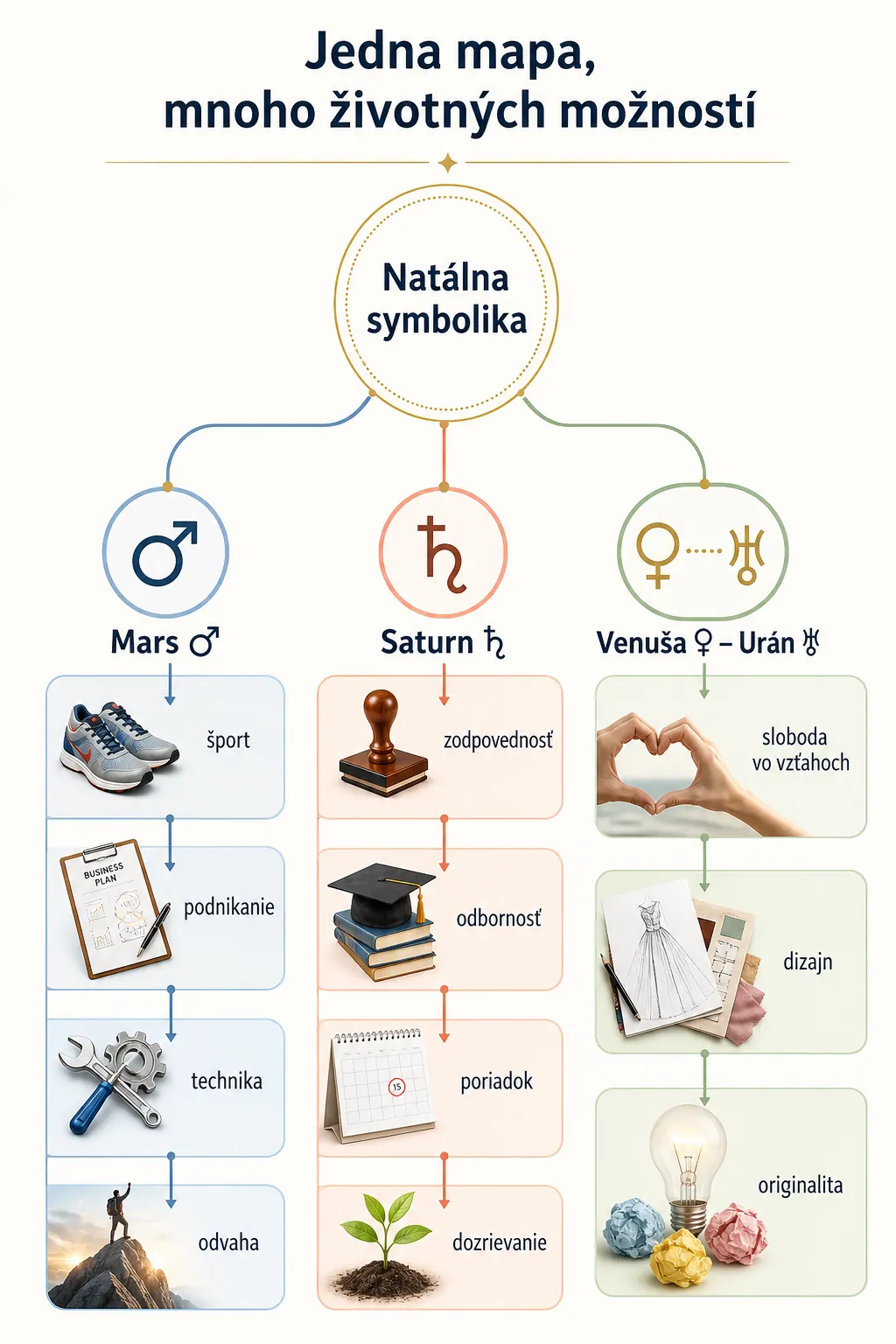 one birth chart expressed through multiple life possibilities