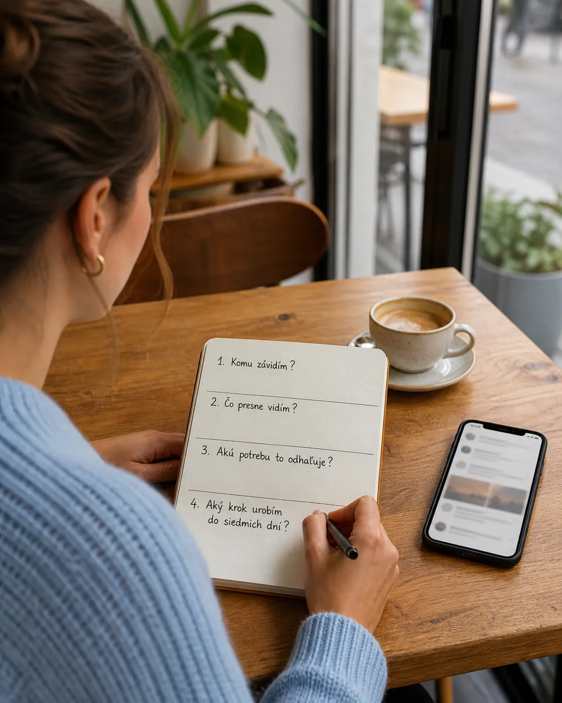 person reflecting on comparison and personal needs