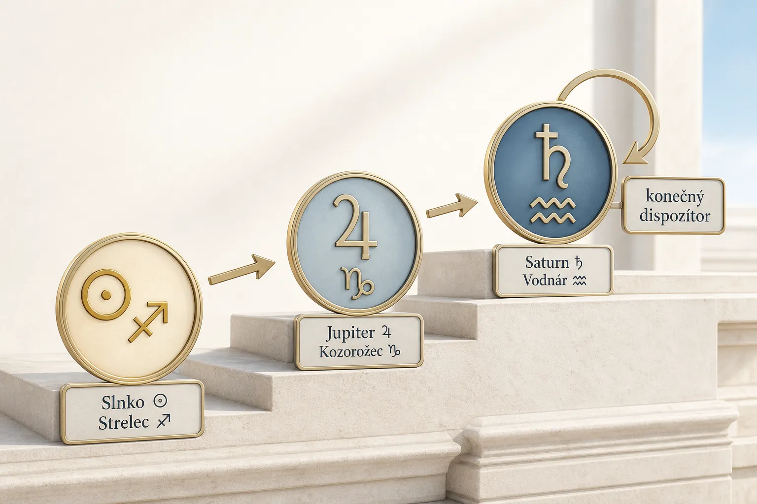 dispositor chain leading from the Sun to Saturn