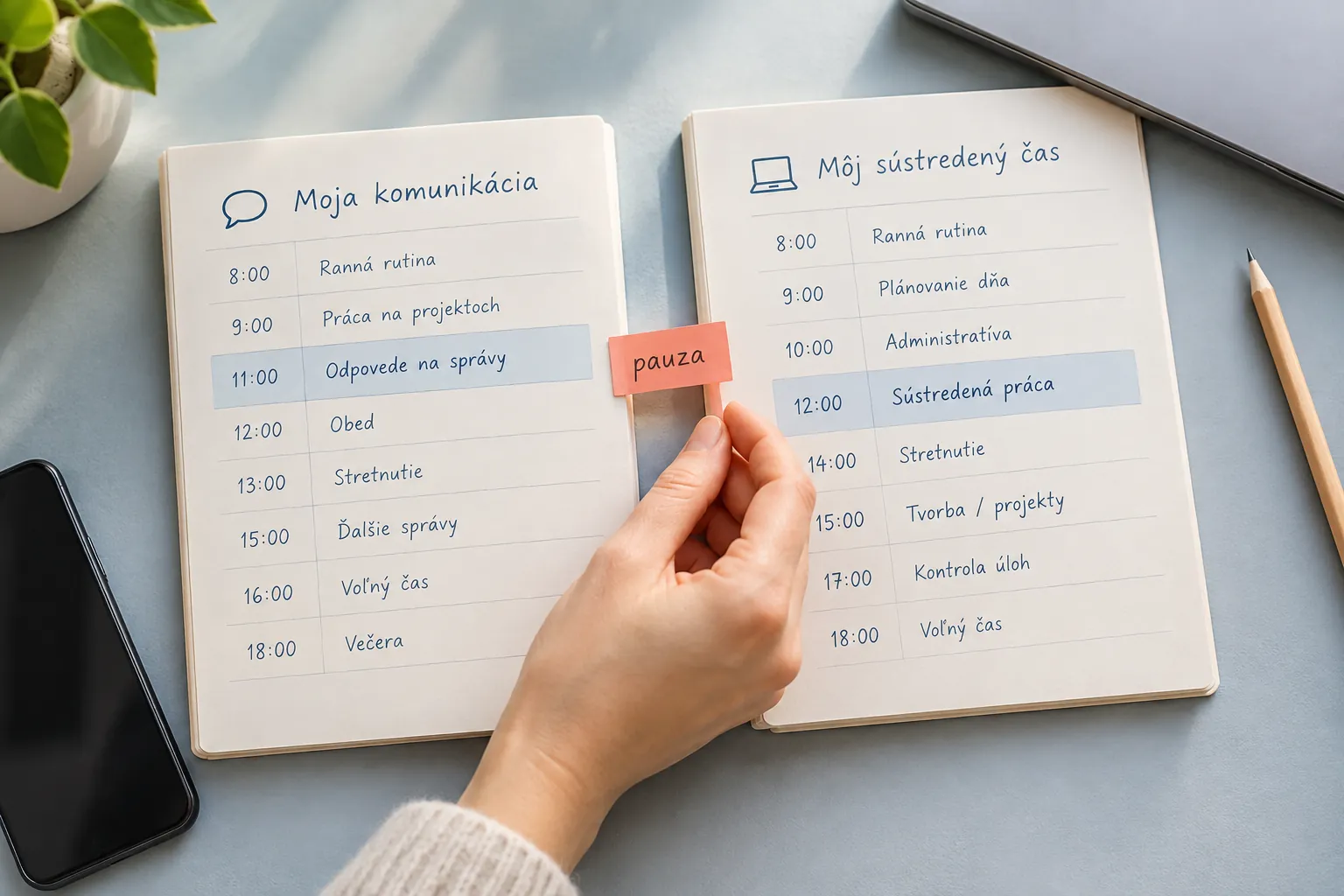 two daily routines adjusted to make space for both needs