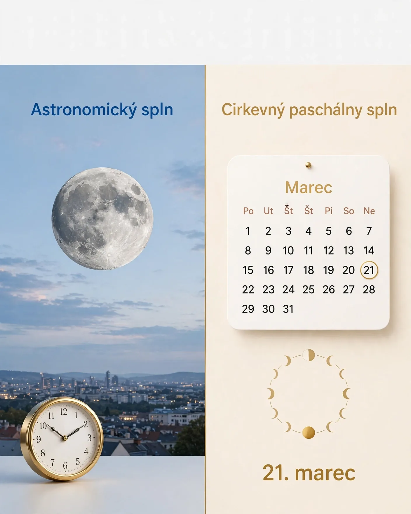 comparison of astronomical full moon and ecclesiastical full moon