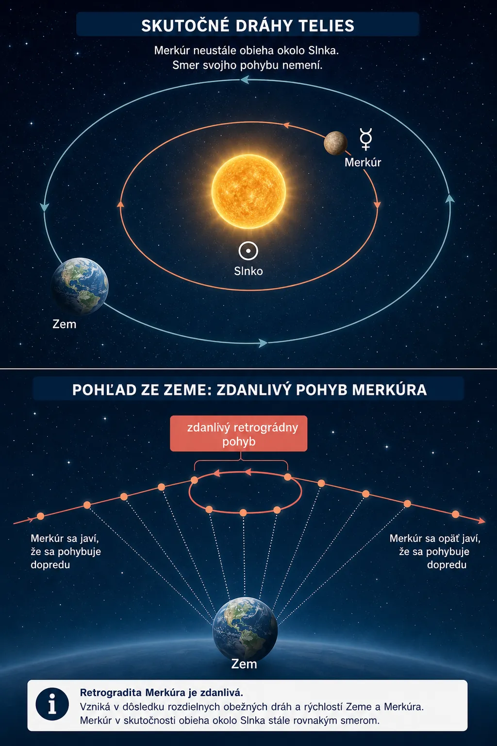 retrograde motion of Mercury explained through Earth perspective
