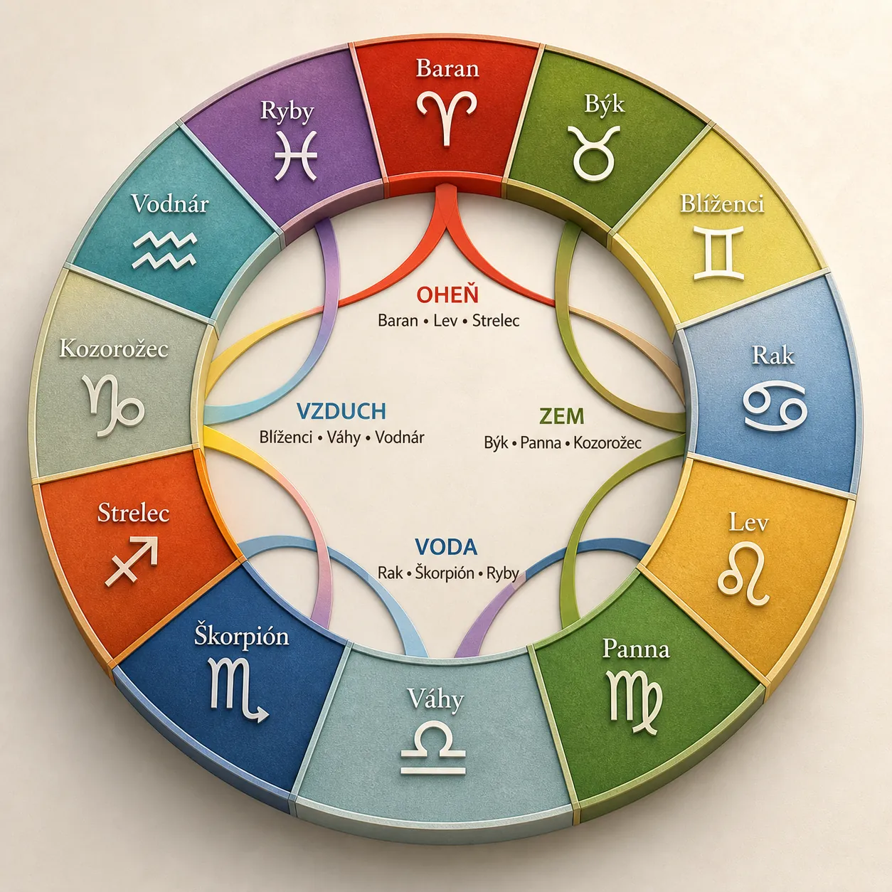 zodiac elements and color families