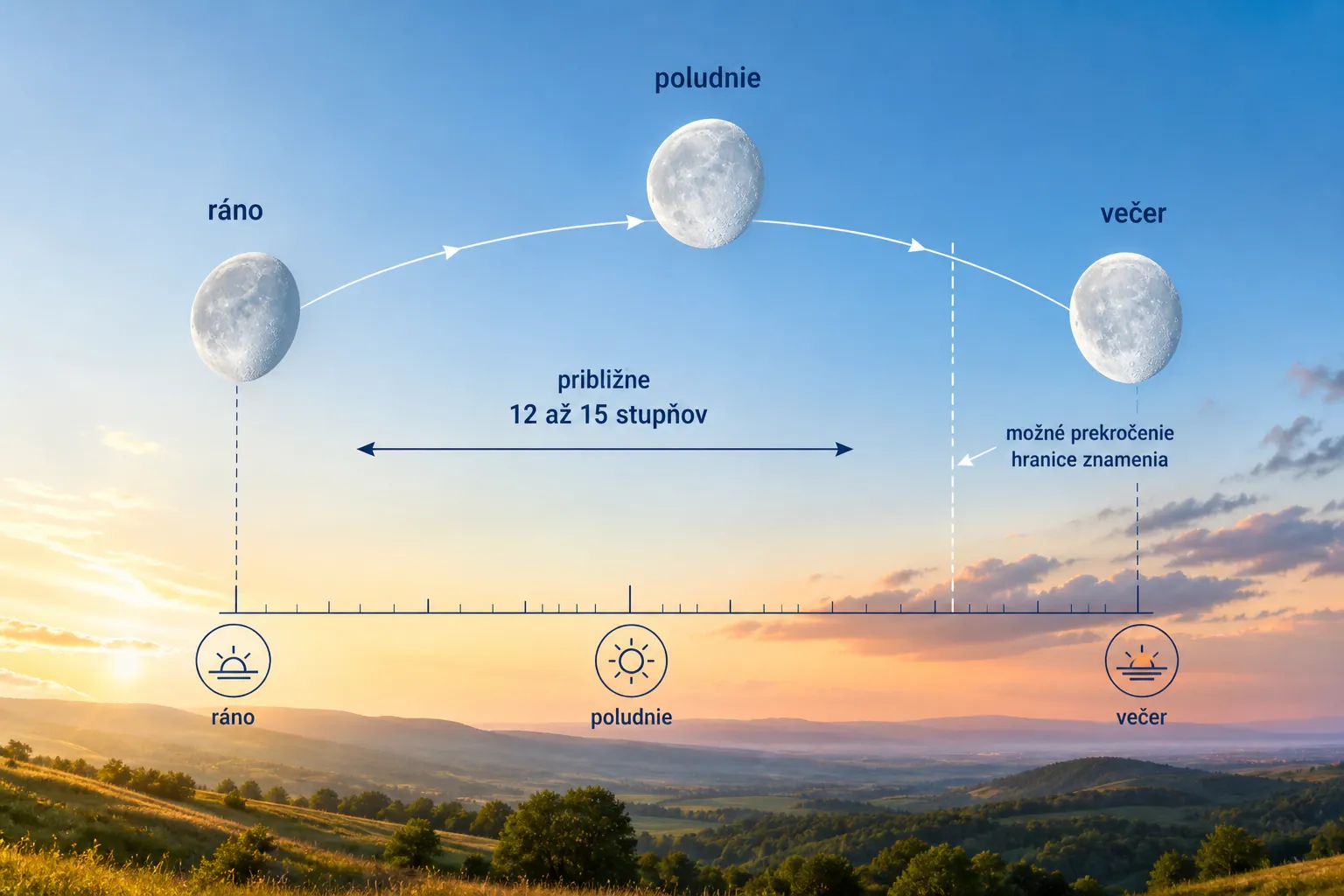 daily movement of the Moon across the zodiac