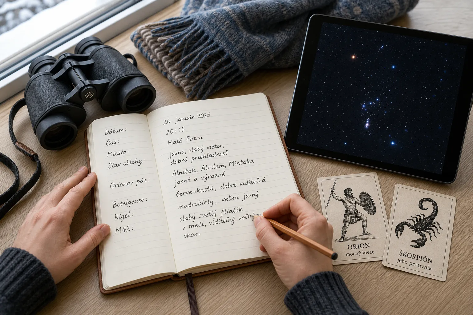 Orion myth and observation journal
