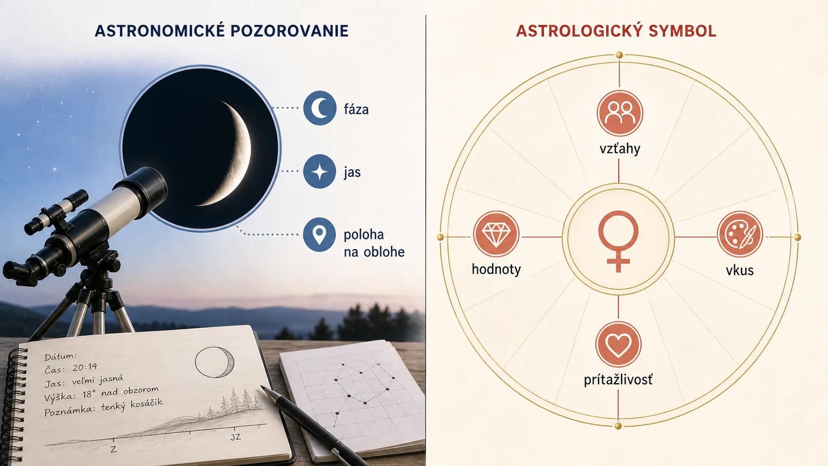 astronomy and astrology Venus comparison