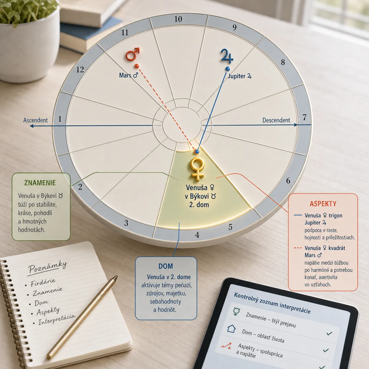 birth chart analysis with planet ruler and houses