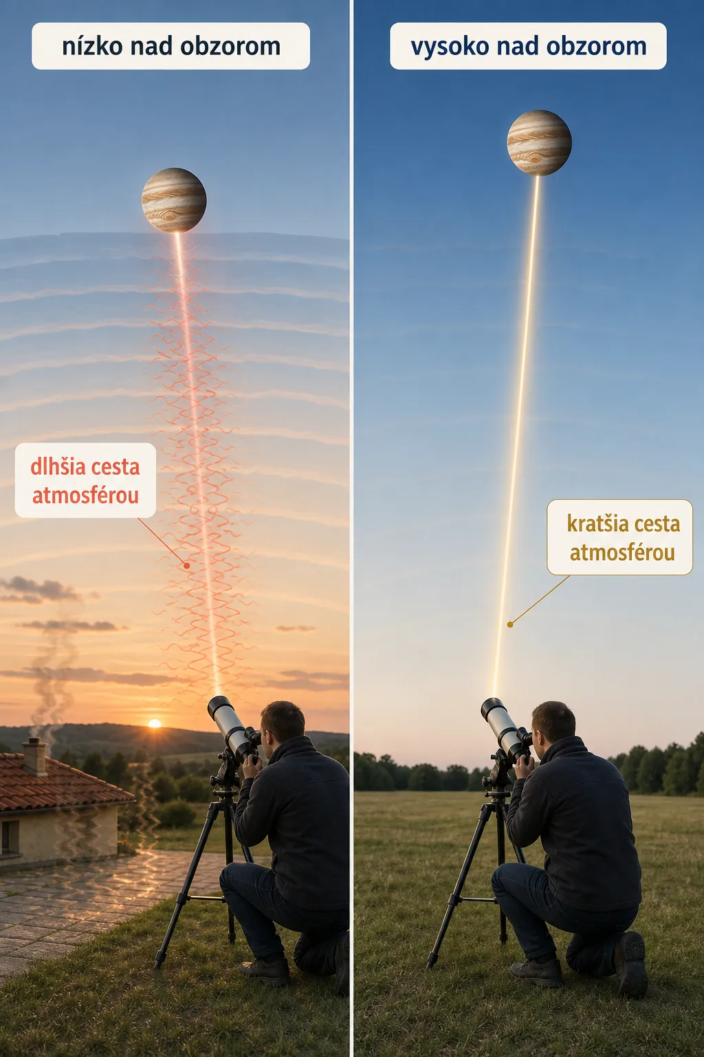 low and high planet observation comparison