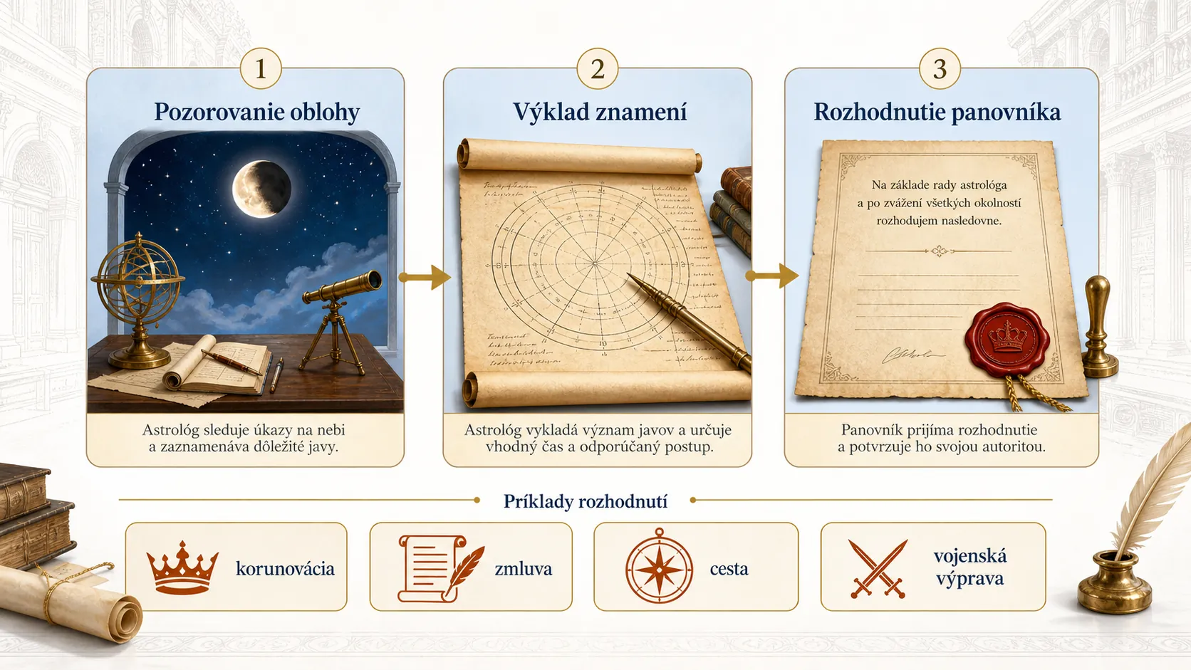 royal astrology decision process infographic