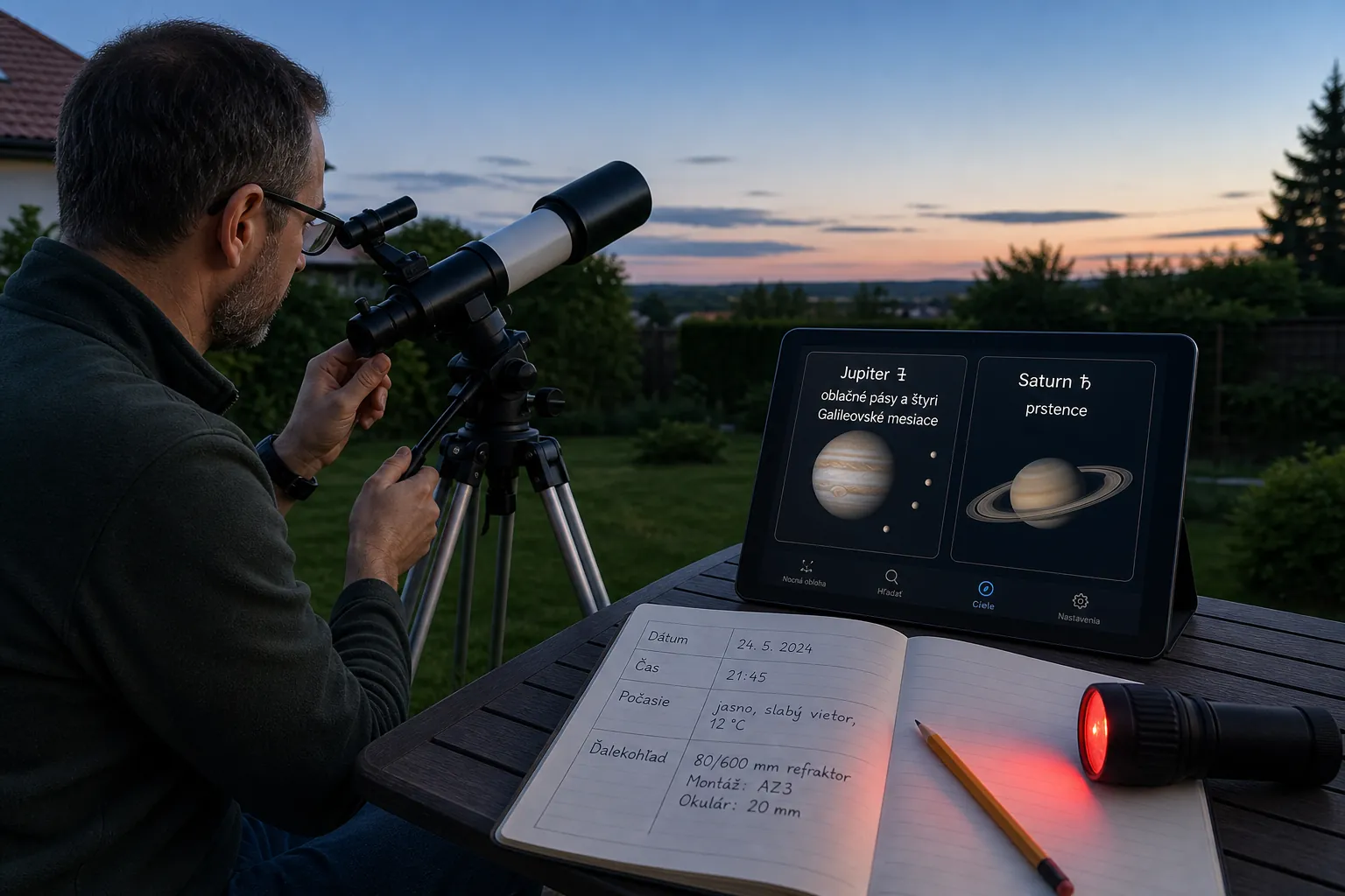 practical observation of Jupiter and Saturn with a backyard telescope