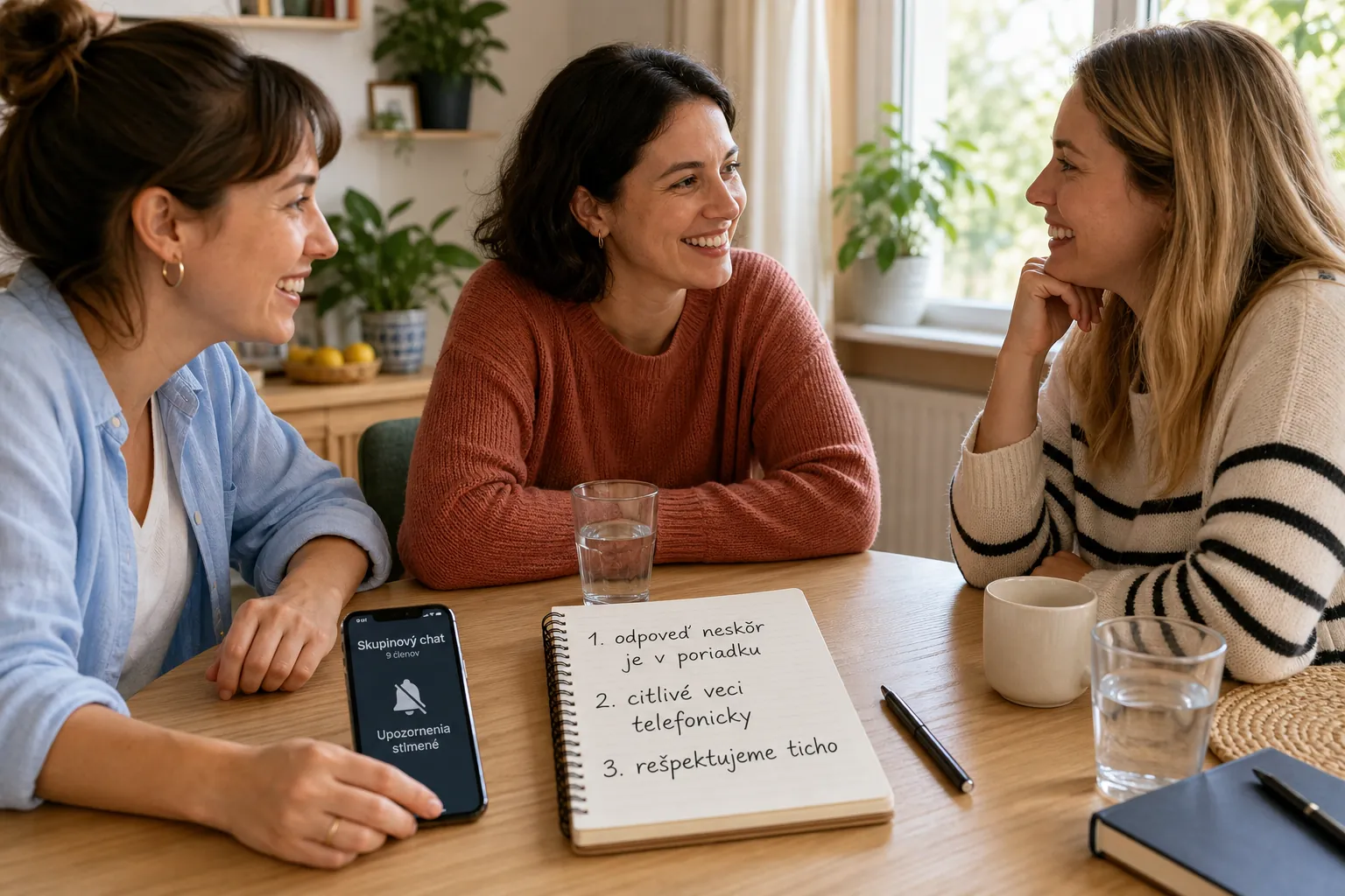 friends meeting in person after setting healthy group chat rules
