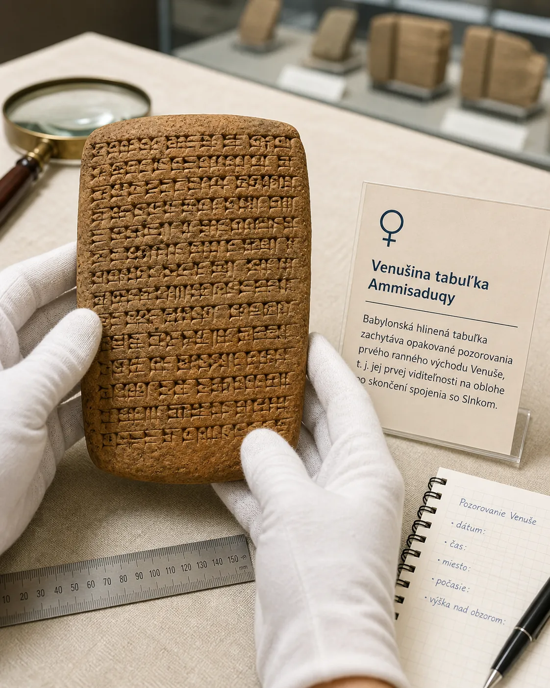 Babylonian clay tablet recording Venus first visibility