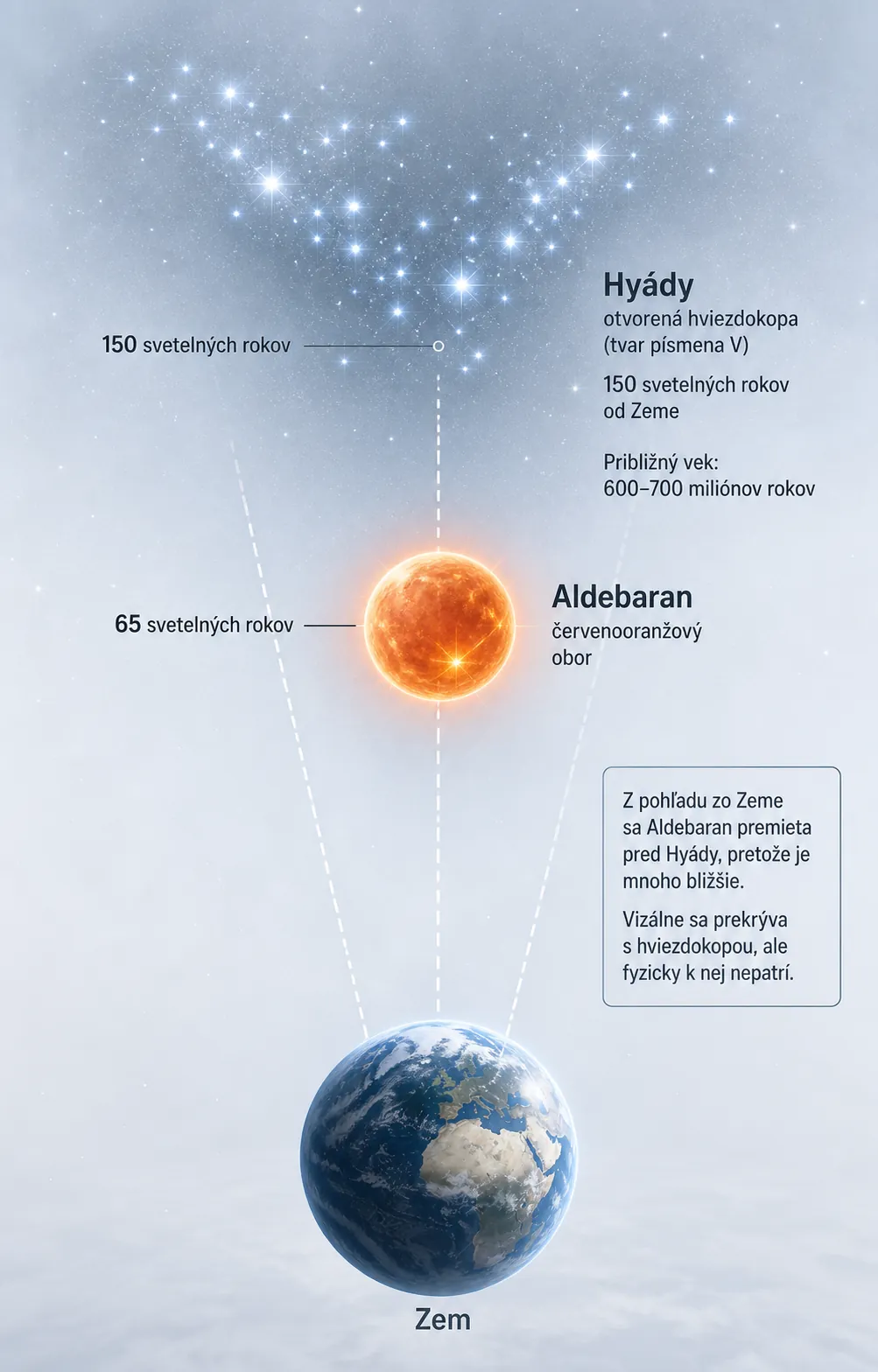 Hyades V shape and orange Aldebaran in Taurus