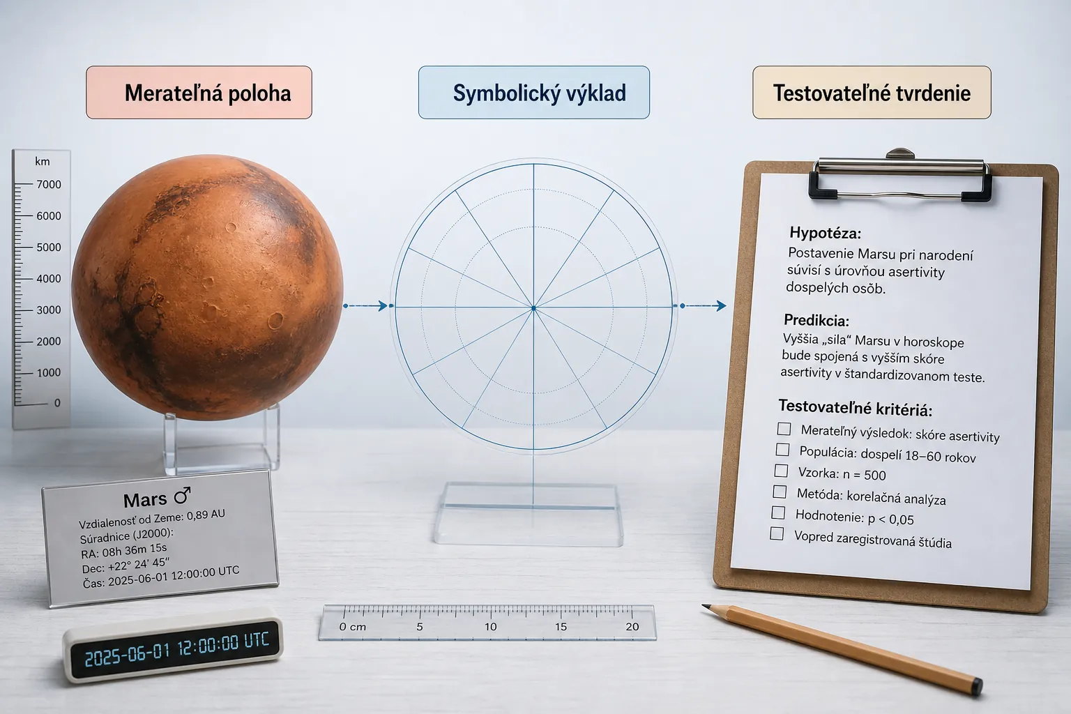 measured planetary positions compared with symbolic chart interpretation