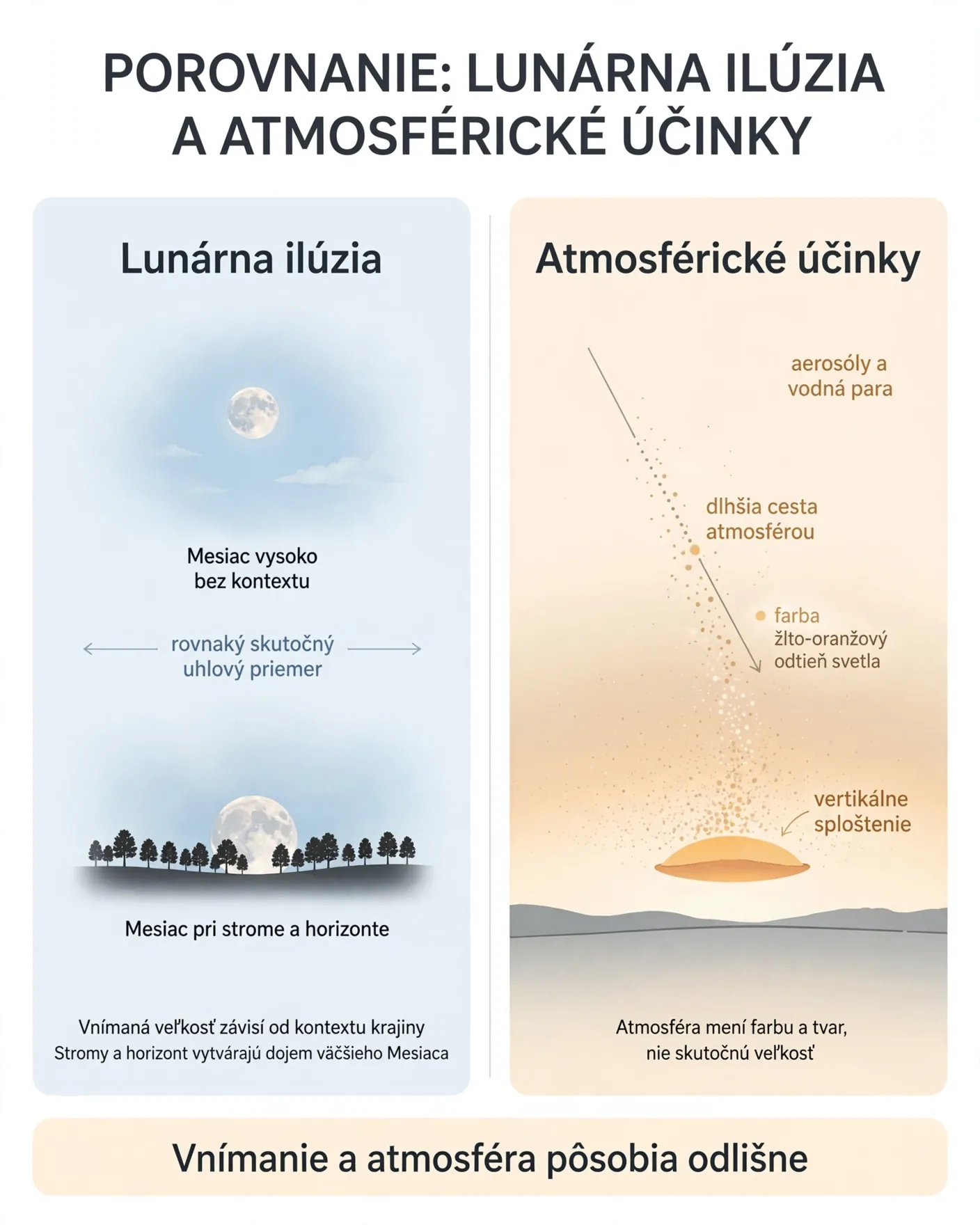 comparison of lunar illusion and atmospheric effects