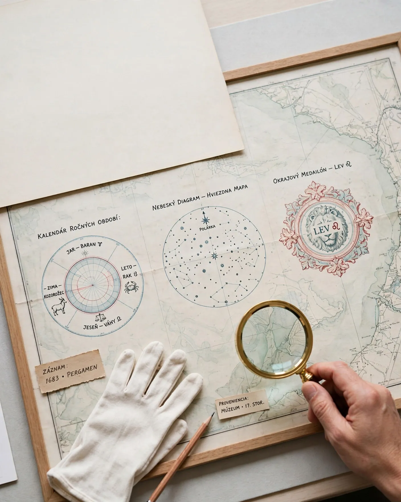 how to read zodiac symbols on a historical map