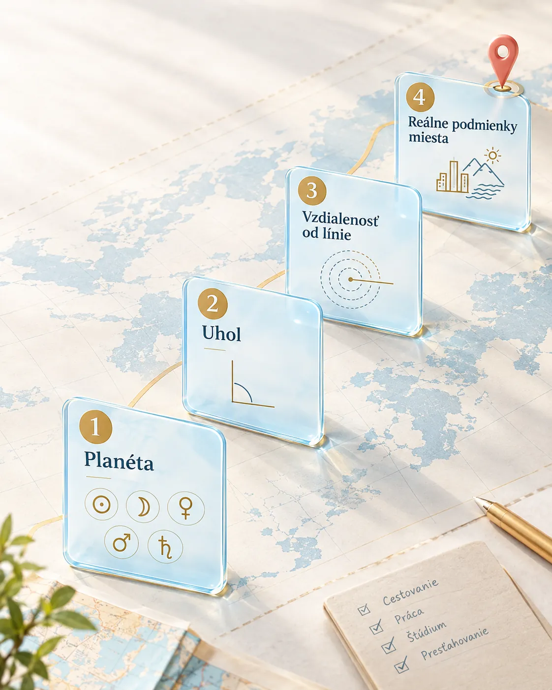 four-step framework for reading an astrocartography map