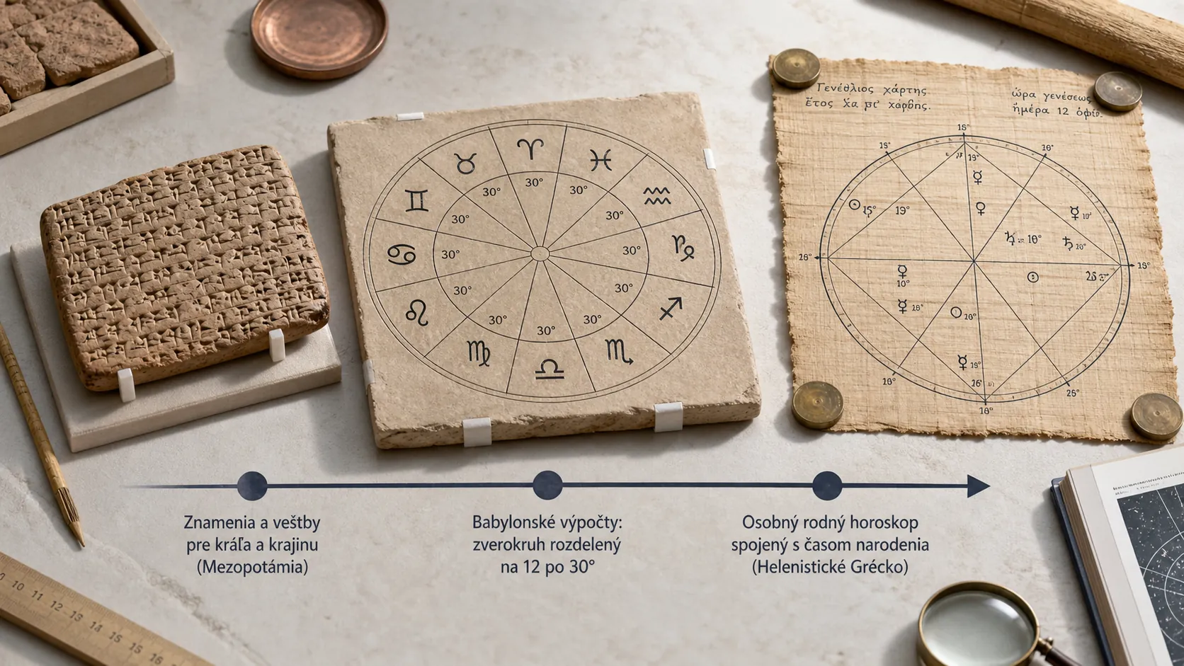 clay omen tablet evolving into a Hellenistic astrological chart