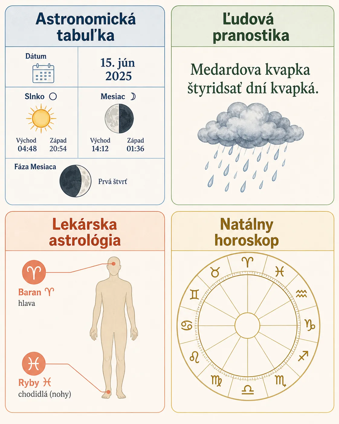 comparison of astronomical table folk proverb medical astrology and natal horoscope