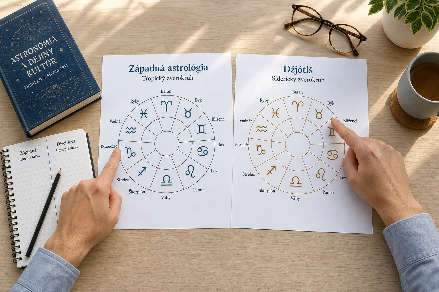 two astrology traditions compared through zodiac systems