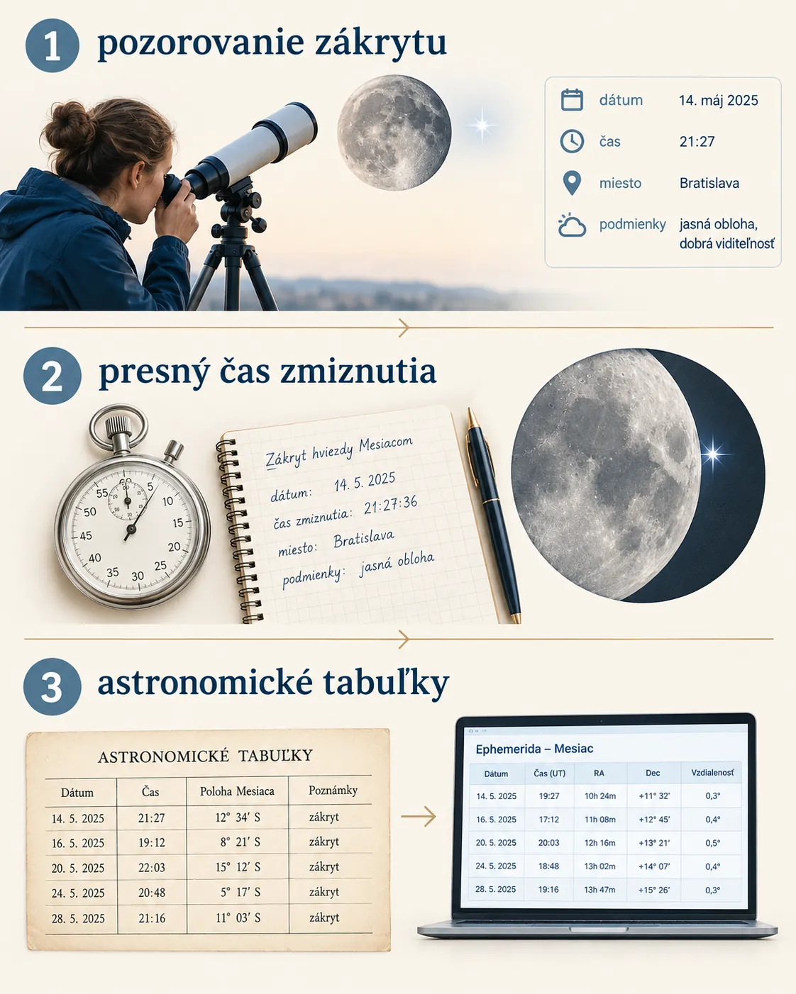 historical and modern timing of a lunar stellar occultation