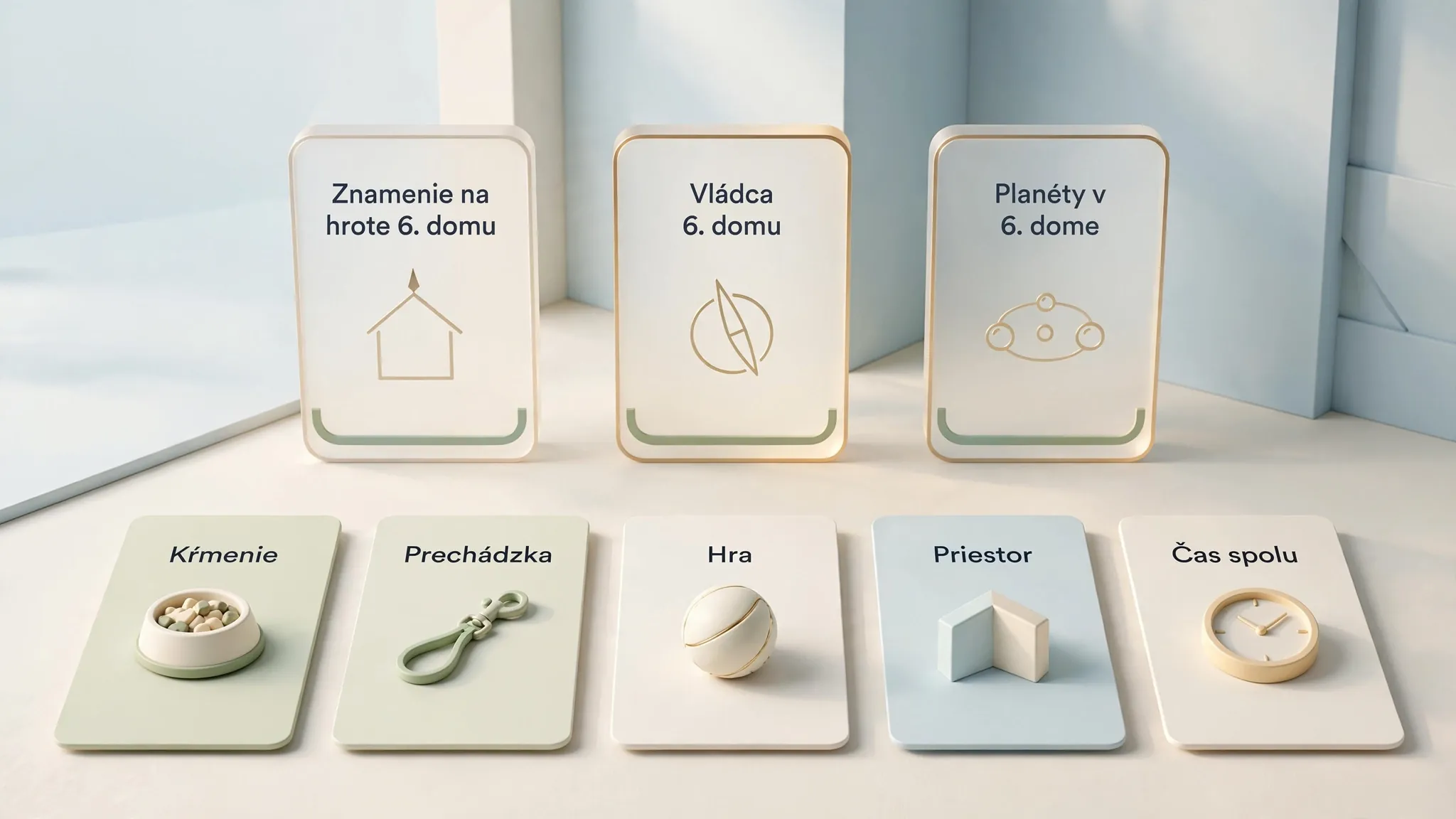 pet care planner with sixth house symbols