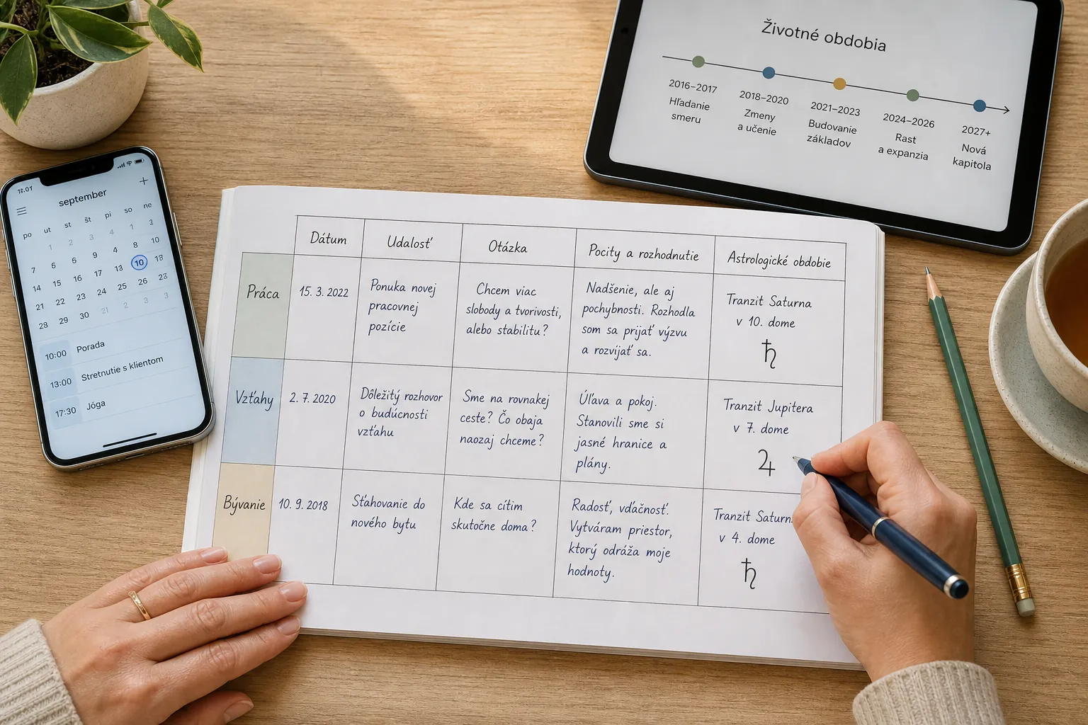 structured journal method for tracking astrological themes