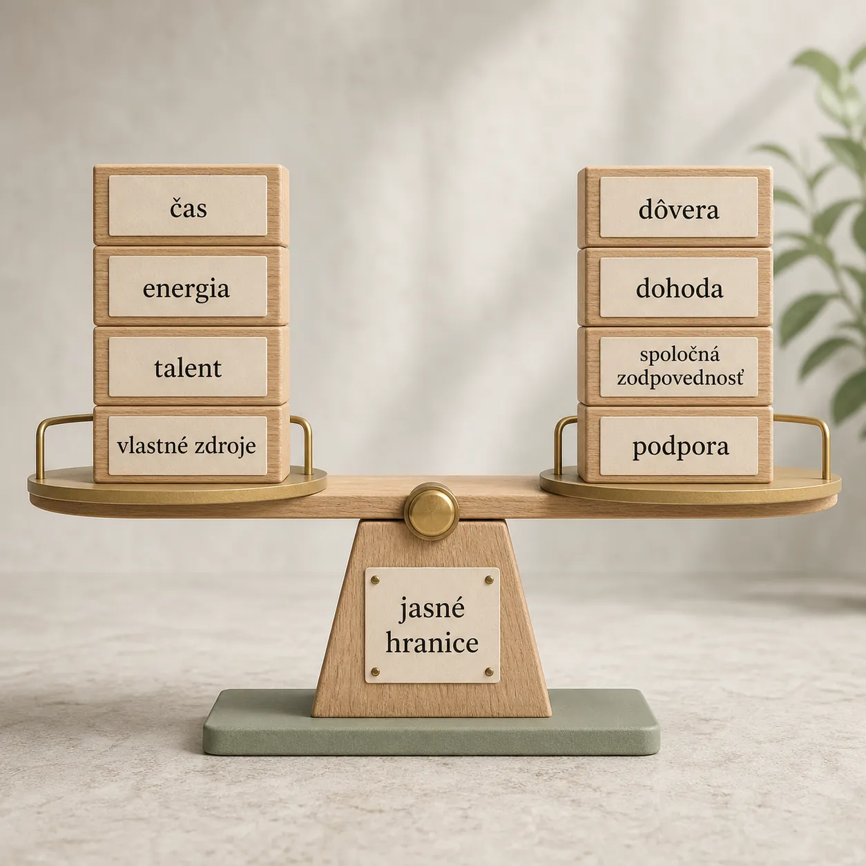 practical balance between personal resources and shared commitments