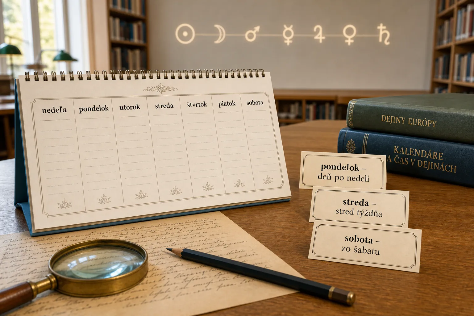 Slovak weekday names and their historical roots
