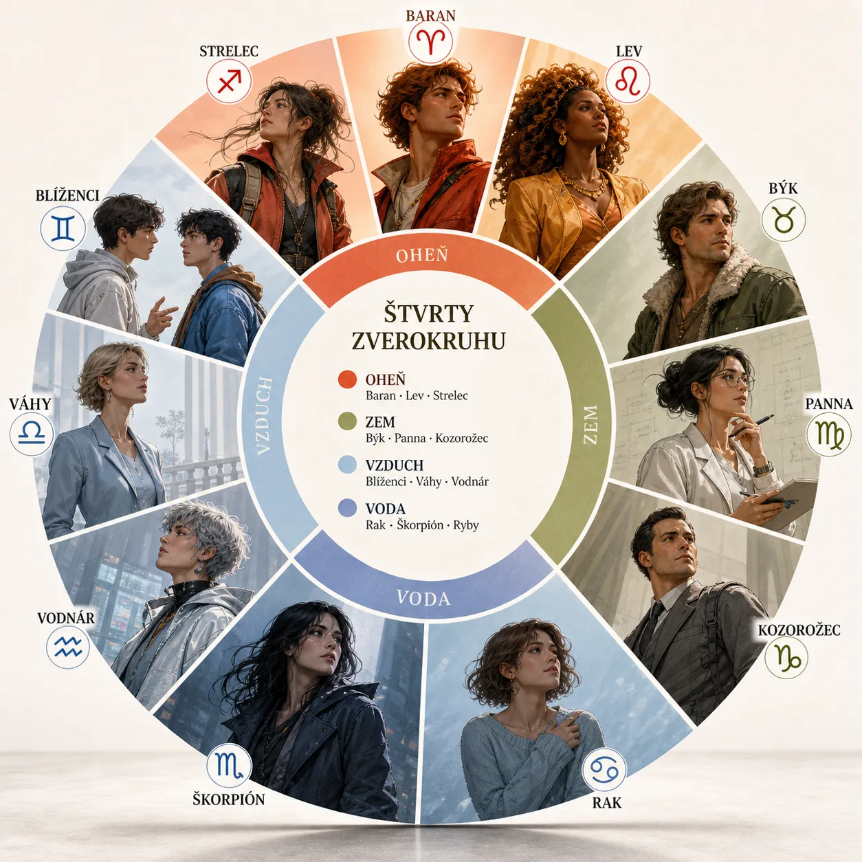 zodiac archetypes in a graphic novel ensemble