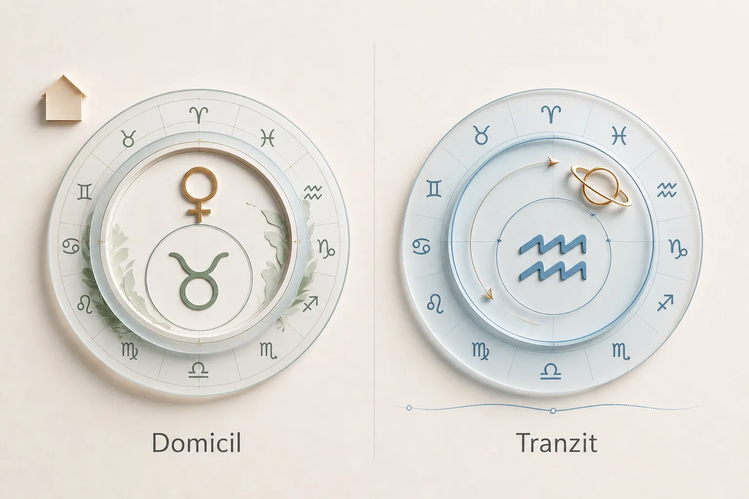 clean Slovak astrology terminology glossary with transit and domicile concepts